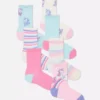 Set de 7 perechi de Șosete scurte cu unicorn Set de 7 perechi de Șosete scurte cu unicorn
