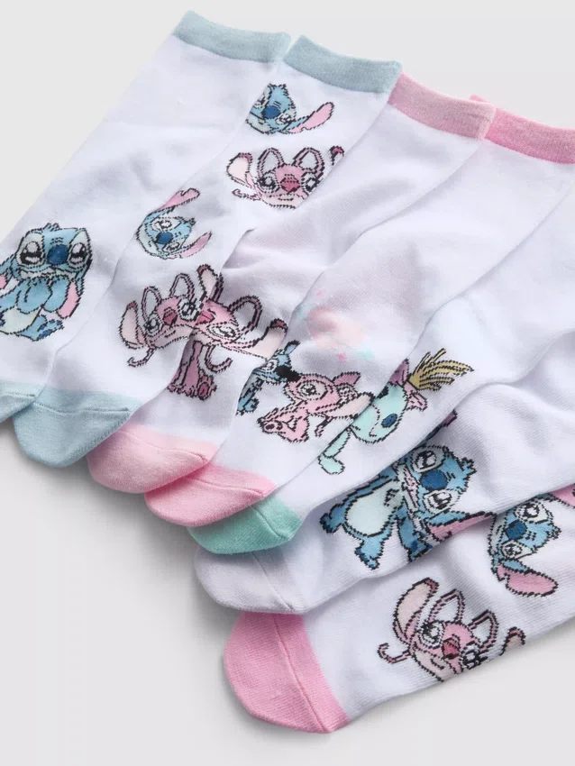 Set de 7 perechi de Șosete scurte Disney cu Stitch Set de 7 perechi de Șosete scurte Disney cu Stitch