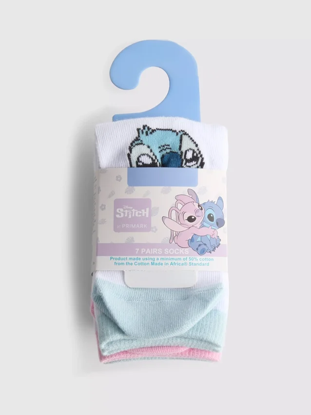 Set de 7 perechi de Șosete scurte Disney cu Stitch Set de 7 perechi de Șosete scurte Disney cu Stitch