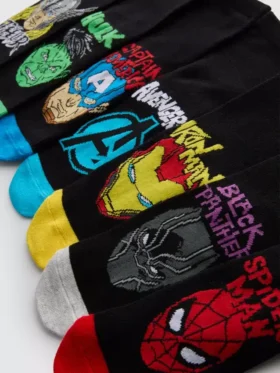 Set de 7 perechi de Șosete scurte Marvel