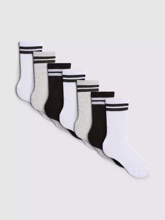 Set de 7 perechi de Șosete sportive cu nervuri Set de 7 perechi de Șosete sportive cu nervuri