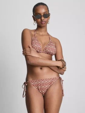 Set de bikini triunghiular cu legături laterale