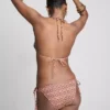 Set de bikini triunghiular cu legături laterale Set de bikini triunghiular cu legături laterale