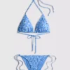 Set de bikini triunghiular cu legături laterale Set de bikini triunghiular cu legături laterale