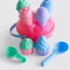 Set de joacă cu forme de înghețată pentru nisip de plajă