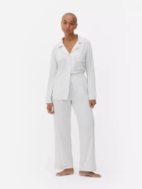 Set de pijamale „boyfriend” din tricot