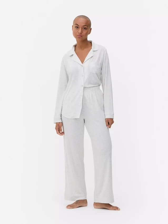 Set de pijamale „boyfriend” din tricot Set de pijamale „boyfriend” din tricot