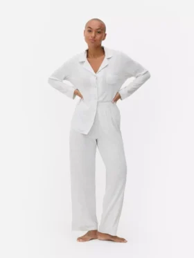 Set de pijamale „boyfriend” din tricot