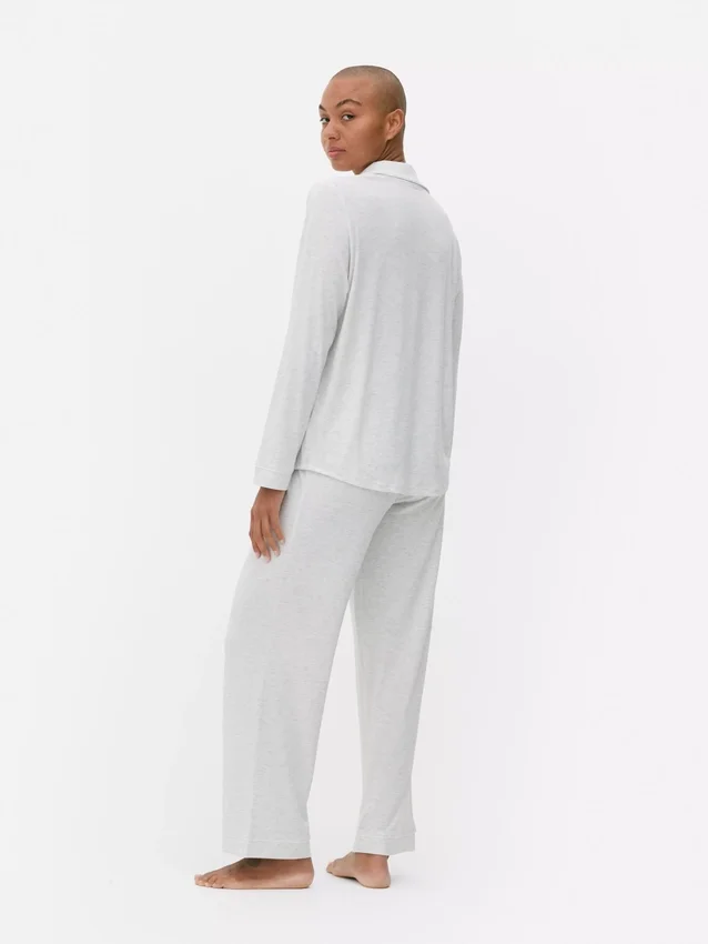 Set de pijamale „boyfriend” din tricot Set de pijamale „boyfriend” din tricot