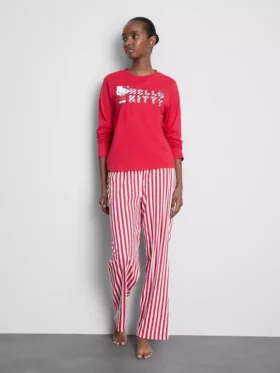 Set de pijamale cu dungi Hello Kitty