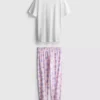 Set de pijamale din bumbac cu imprimeu Set de pijamale din bumbac cu imprimeu