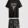Set de pijamale scurte Nirvana