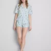 Set de pijamale scurte tip „boyfriend” cu imprimeu „Breakfast” Set de pijamale scurte tip „boyfriend” cu imprimeu „Breakfast”