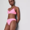 Set sutien triunghiular căptușit fără cusături și tanga