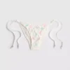 Slip de bikini cu broderie și legături laterale Slip de bikini cu broderie și legături laterale