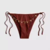 Slip de bikini cu detalii de lanț și legături laterale Slip de bikini cu detalii de lanț și legături laterale