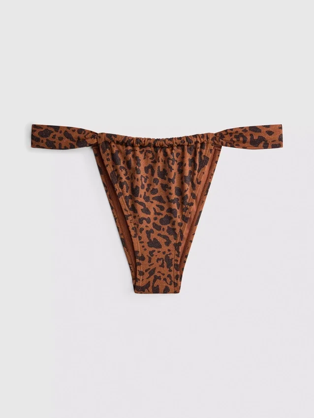 Slip de bikini cu imprimeu leopard strălucitor de la Paula Echevarría Slip de bikini cu imprimeu leopard strălucitor de la Paula Echevarría