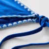 Slip de bikini cu legături laterale și detalii cusute Slip de bikini cu legături laterale și detalii cusute