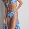 Slip de bikini cu model abstract în spirală