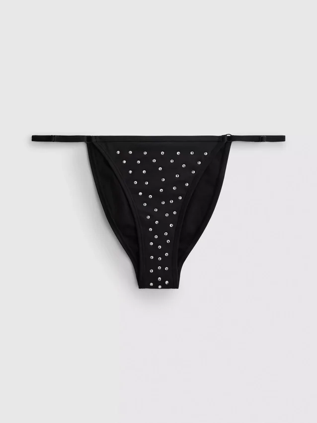 Slip de bikini cu strasuri Slip de bikini cu strasuri