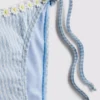 Slip de bikini din țesătură gingham cu bordură cu margarete Slip de bikini din țesătură gingham cu bordură cu margarete