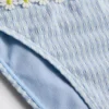 Slip de bikini din țesătură gingham cu bordură cu margarete Slip de bikini din țesătură gingham cu bordură cu margarete