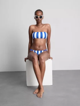 Sutien de bikini tip bandeau cu imprimeu