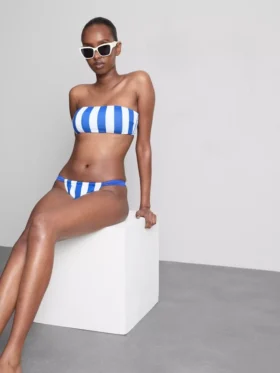 Sutien de bikini tip bandeau cu imprimeu