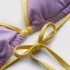Sutien de bikini triunghiular cu efect de șifonare și contrast Sutien de bikini triunghiular cu efect de șifonare și contrast