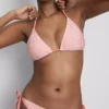 Sutien de bikini triunghiular cu imprimeu de stele de mare în dungi Sutien de bikini triunghiular cu imprimeu de stele de mare în dungi