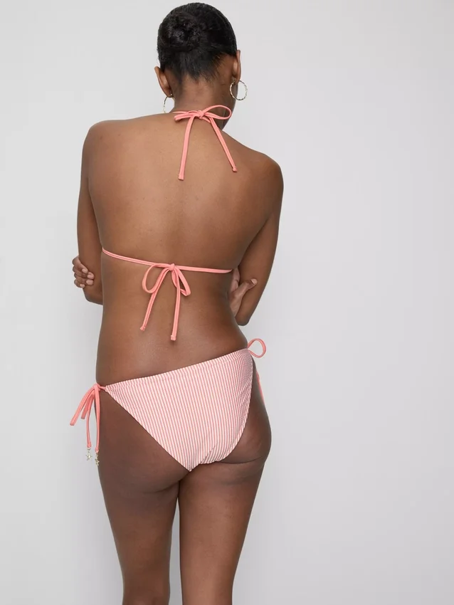 Sutien de bikini triunghiular cu imprimeu de stele de mare în dungi Sutien de bikini triunghiular cu imprimeu de stele de mare în dungi
