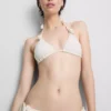 Sutien de bikini triunghiular cu imprimeu floral 3D