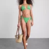 Sutien de bikini triunghiular cu imprimeu gingham și banane Sutien de bikini triunghiular cu imprimeu gingham și banane