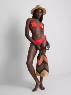 Sutien de bikini triunghiular cu model de tucan