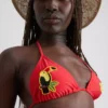 Sutien de bikini triunghiular cu model de tucan Sutien de bikini triunghiular cu model de tucan