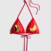 Sutien de bikini triunghiular cu model de tucan Sutien de bikini triunghiular cu model de tucan