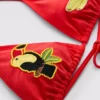 Sutien de bikini triunghiular cu model de tucan Sutien de bikini triunghiular cu model de tucan