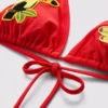 Sutien de bikini triunghiular cu model de tucan Sutien de bikini triunghiular cu model de tucan