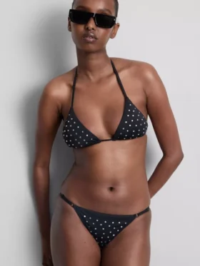 Sutien de bikini triunghiular cu strasuri