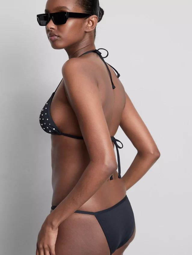 Sutien de bikini triunghiular cu strasuri Sutien de bikini triunghiular cu strasuri