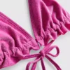 Sutien de bikini triunghiular cu volane strălucitoare