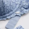The Edit sutien din dantelă cu motive florale și vârf înalt The Edit sutien din dantelă cu motive florale și vârf înalt