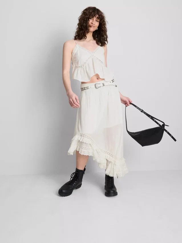 The Primark Scene | Fustă maxi asimetrică cu broderie The Primark Scene | Fustă maxi asimetrică cu broderie