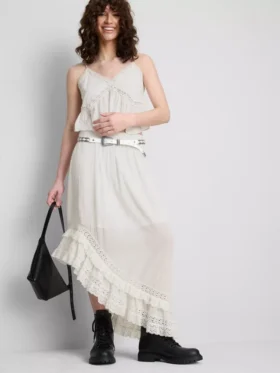The Primark Scene | Fustă maxi asimetrică cu broderie