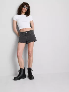 The Primark Scene | Pantaloni Scurți micro din denim de bumbac cu ținte