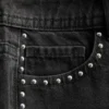 The Primark Scene | Pantaloni Scurți micro din denim de bumbac cu ținte The Primark Scene | Pantaloni Scurți micro din denim de bumbac cu ținte
