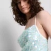 The Primark Scene | Top cu bretele, paiete și guler înfășurat The Primark Scene | Top cu bretele, paiete și guler înfășurat