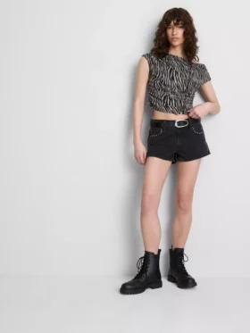 The Primark Scene | Top scurt, transparent, cu umerii goi