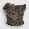 The Primark Scene | Top scurt, transparent, cu umerii goi