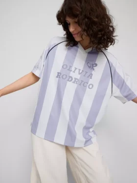 The Primark Scene | Tricou de fotbal cu dungi Olivia Rodrigo